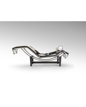LECO- CHAISE LONGUE - PIEL VACA BCO.NEGR